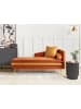 Beliani Chaiselongue GONESSE in Orange/Gold - (W) 160 x (H) 72 x (L) 79 cm