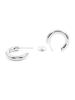 Hey Happiness Ohrringe 3/4 Creolen Edelstahl in Silber - (D) 2 cm
