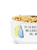 Mr. & Mrs. Panda Smoothie Bowl Wellensittich Liebe mit Spruch in Weiß
