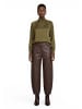 Zero  Satin-Bluse mit Kragen in Fir Green