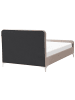 Beliani Doppelbett LUNAN in Beige - (W) 127 x (H) 101 x (L) 215 cm