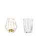 relaxdays Teelichthalter in Gold - (H)14 x Ø 14 cm