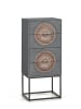 Giner y Colomer Kommode aus Mangoholz mit Metallbeinen in Gray