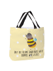 Mr. & Mrs. Panda Beutel Hummel flauschig mit Spruch in Gelb Pastell