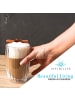 Intirilife Doppelwandiges Thermo Glas 350ml Teeglas Kaffeeglas Isoliert in Transparent