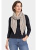 Faera Meliertes Dreieckstuch Strukturstricklook in Beige