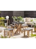 Beliani Gartentisch OLBIA in Grau/Braun - (W) 90 x (H) 76 x (L) 90 cm