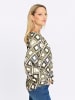 Heine Druckbluse in khaki-champagner-bedruckt