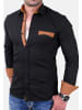 RESLAD Hemd Two-Tone in schwarz
