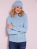 Sieh an! Stehkragen-Pullover in eisblau