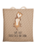 Mr. & Mrs. Panda Tote Bag Hund Streicheln mit Spruch in Hundeglück
