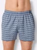 WITT WEIDEN Boxershorts in bleu-bedruckt + grau-bedruckt