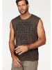 Man's World Muscleshirt in grau-mel/oliv