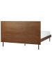 Beliani Doppelbett LIBERMONT in Braun/Schwarz - (W) 164 x (H) 100 x (L) 208 cm