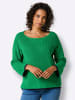 creation L Lyocell-Baumwoll-Pullover in grasgrün