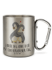 Mr. & Mrs. Panda Metallbecher Pinguine Kuscheln mit Spruch in Silber