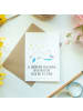 Mr. & Mrs. Panda babykarte Einhorn Sternenhimmel mit Spruch in Weiß