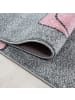 KADIMA DESIGN Kinderteppich Bär Polypropylen saugroboter Kurzflor Kinderzimmer in Pink