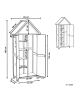 Beliani Gerätehaus mit Holzunterstand SENIGA in Grau/Schwarz