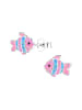 Alexander York Ohrringe, Ohrstecker FISCHE in 925 Sterling Silber, 2-tlg. in multicolored