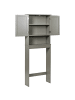 Beliani Waschbeckenunterschrank ATJONI in Grau - (W) 60 x (H) 160 x (L) 19 cm