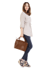Cluty Handtasche echt Leder in cognac