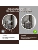 ZMH Badspiegel mit Beleuchtung in Nickel rund Dimmbar Aluminium Ø50cm