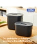 Rotho SALSA Bioabfalleimer Set 3,2 l und 6 l mit Deckel in Holzkohle schwarz ged.