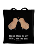 Mr. & Mrs. Panda Schultertasche Capybara Liebe mit Spruch in Schwarz
