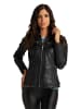 Carlo Colucci Lederjacke Basic in Schwarz