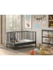 58 aufm Kessel BABYBETT Kara-lynn 144x84x76 aus Massivholz in Buche Anthrazit