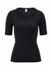 Hessnatur Hessnatur T-Shirt PURE FUNCTION aus Bio-Merinowolle mit Seide in schwarz