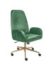 Beliani Bürostuhl CLARE in Grün/Schwarz/Gold - (W) 62 x (H) 100 x (L) 64 cm