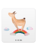 Mr. & Mrs. Panda Bierdeckel Lama Regenbogen ohne Spruch in Weiß
