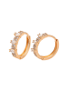 faina Women Hoop Earrings in Rose Gold White