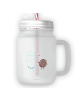 Mr. & Mrs. Panda Blümchentailglas Milch Keks ohne Spruch in Transparent