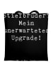 Mr. & Mrs. Panda Tragetasche Stiefbruder Upgrade mit Spruch in Schwarz