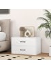 COSTWAY Kommode mit 2 Schubladen in Weiß