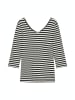 Marc O'Polo T-shirt, 3 4 sleeve, ballerina, striped in Schwarz