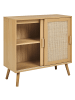 Beliani Sideboard HODGEN in Braun - (W) 80 x (H) 80 x (L) 35 cm