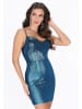 faina Women Dress in navy metallic