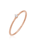 Elli Ring 925 Sterling Silber Verlobungsring in Rosegold