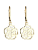 Elli Ohrringe 925 Sterling Silber Blume, Rose in Gold