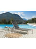 Beliani Gartenliege NARDO in Schwarz/Silber - (W) 64 x (H) 29 x (L) 198 cm