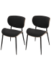 MCW 2er-Set Esszimmerstuhl O45, Natur, dunkelgrau