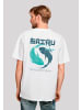 F4NT4STIC Heavy Oversize T-Shirt Koi Fish Oversize Japan Streetstyle in weiß