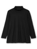 sheego Rollkragenshirt in schwarz