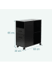 relaxdays Rollcontainer in Schwarz - (B)30 x (H)65 x (T)60 cm