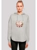 F4NT4STIC Oversized Hoodie Osterei Nest Korb Dekor in grau