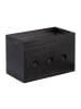relaxdays Kabelbox in Schwarz - (B)25,5 x (H)16,5 x (T)14 cm